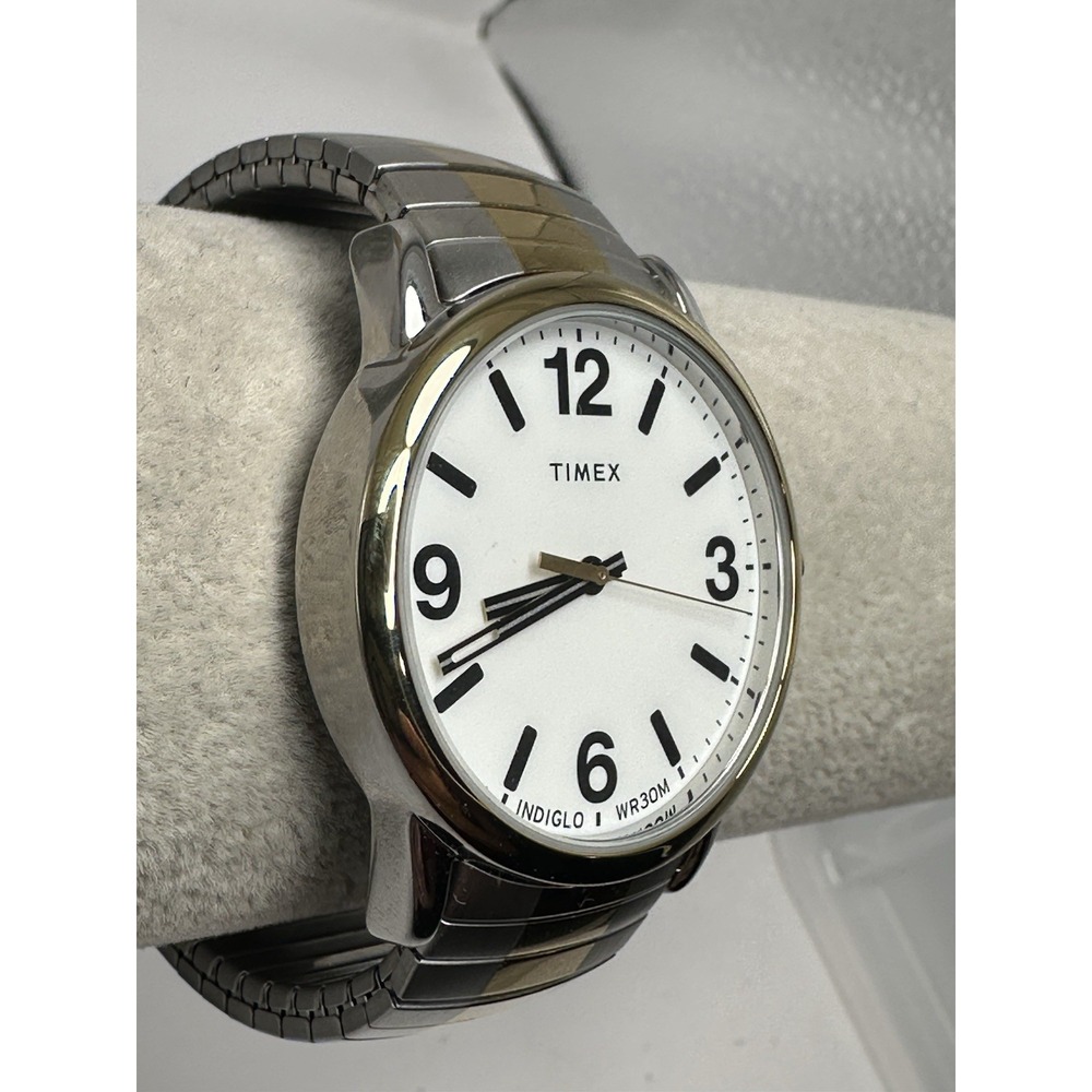 Timex TW2U98600 Mens Watch New Battery 38MM 7" Stretch Band Easy Reader N45 - Picture 4 of 10